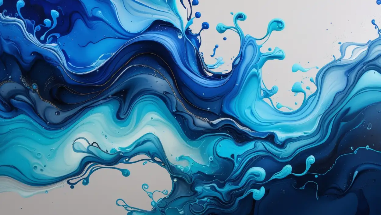 blue picture water ripples close up