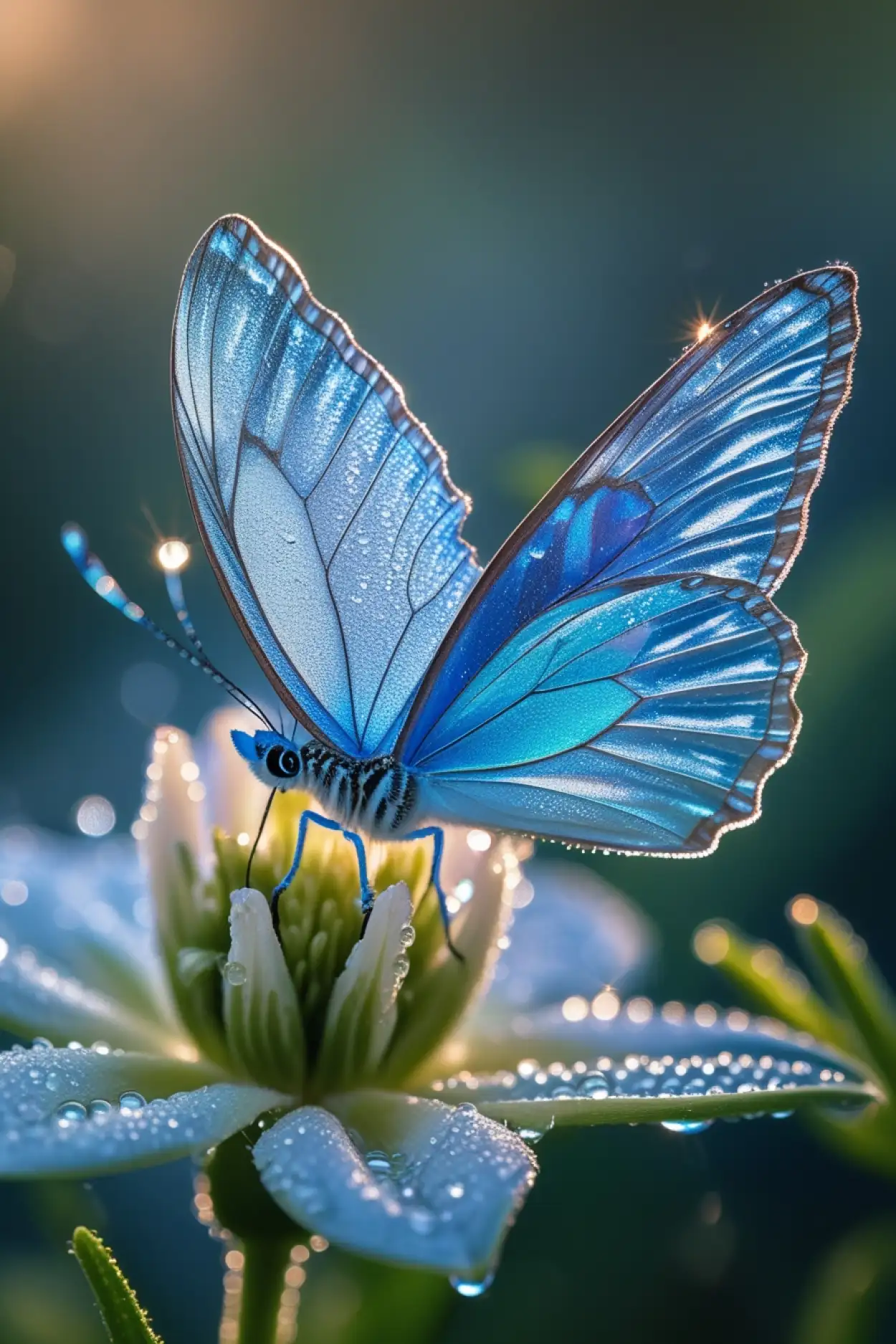 Blue Picture With Flowers Aesthetic - Royalty Free Blue Picture Image | Pngmagic Free Download Blue Picture With Flowers Aesthetic - High Quality Blue Picture Background
