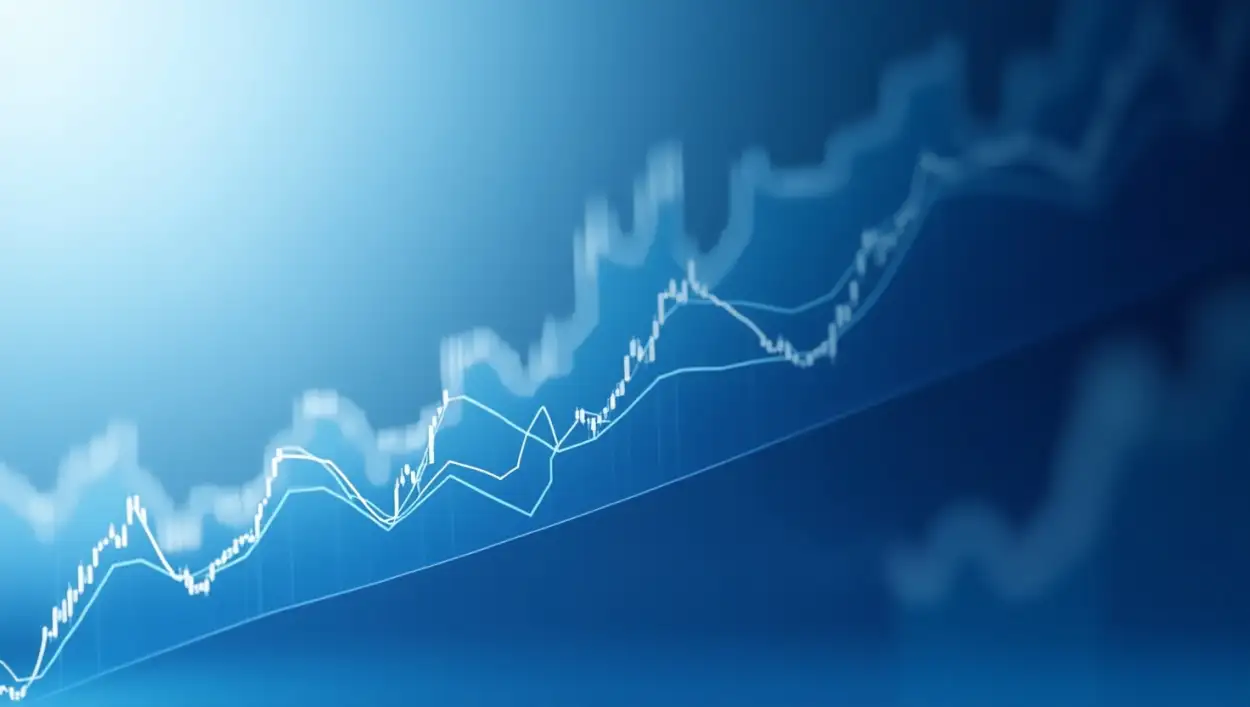 blue theme stock market background design