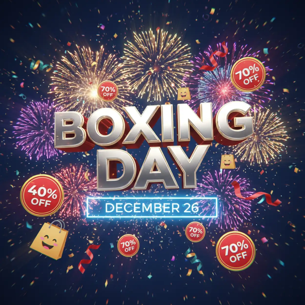 boxing day marketing creative background