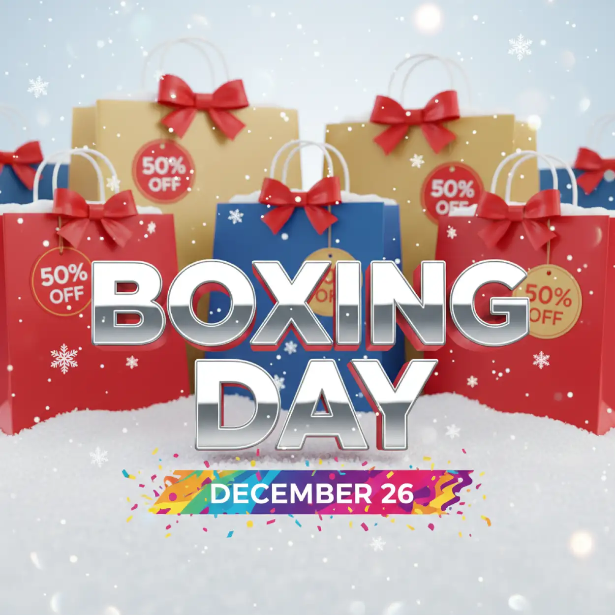 Free Download Boxing Day Offer Banner For Website - High Quality Boxing Day Background