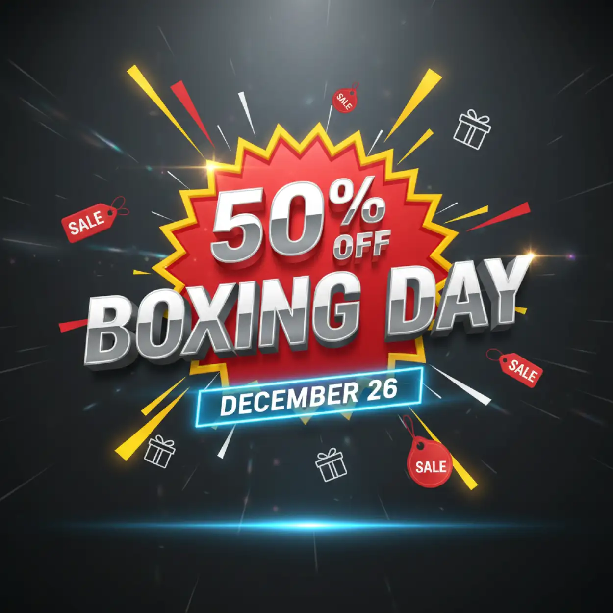 boxing day promotional social post design