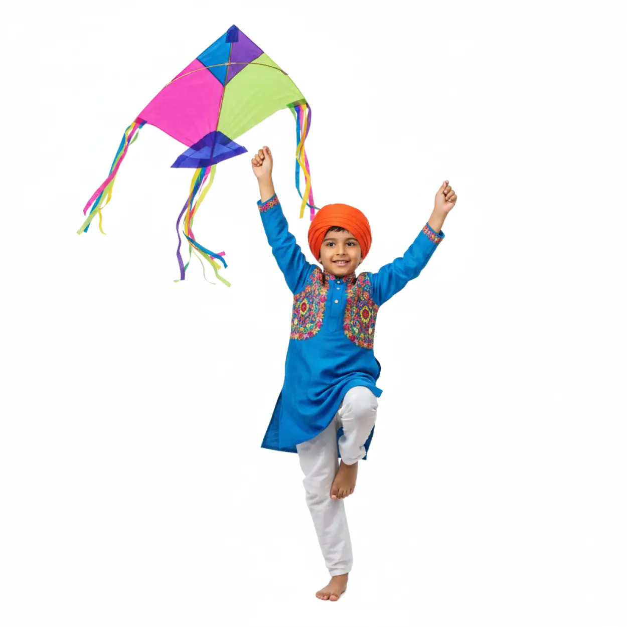 boy flying kite png image