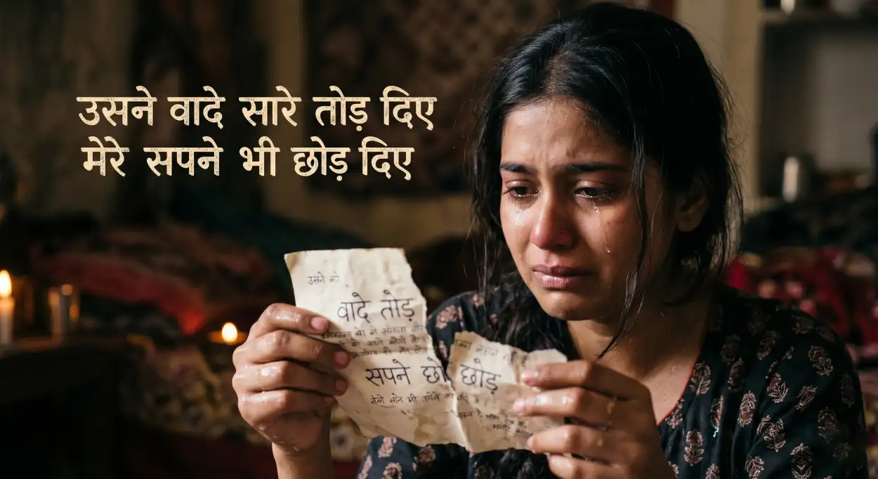 Free Download Broken Girl Crying Quotes Hindi - High Quality Emotional Girl Quotes Hindi Image