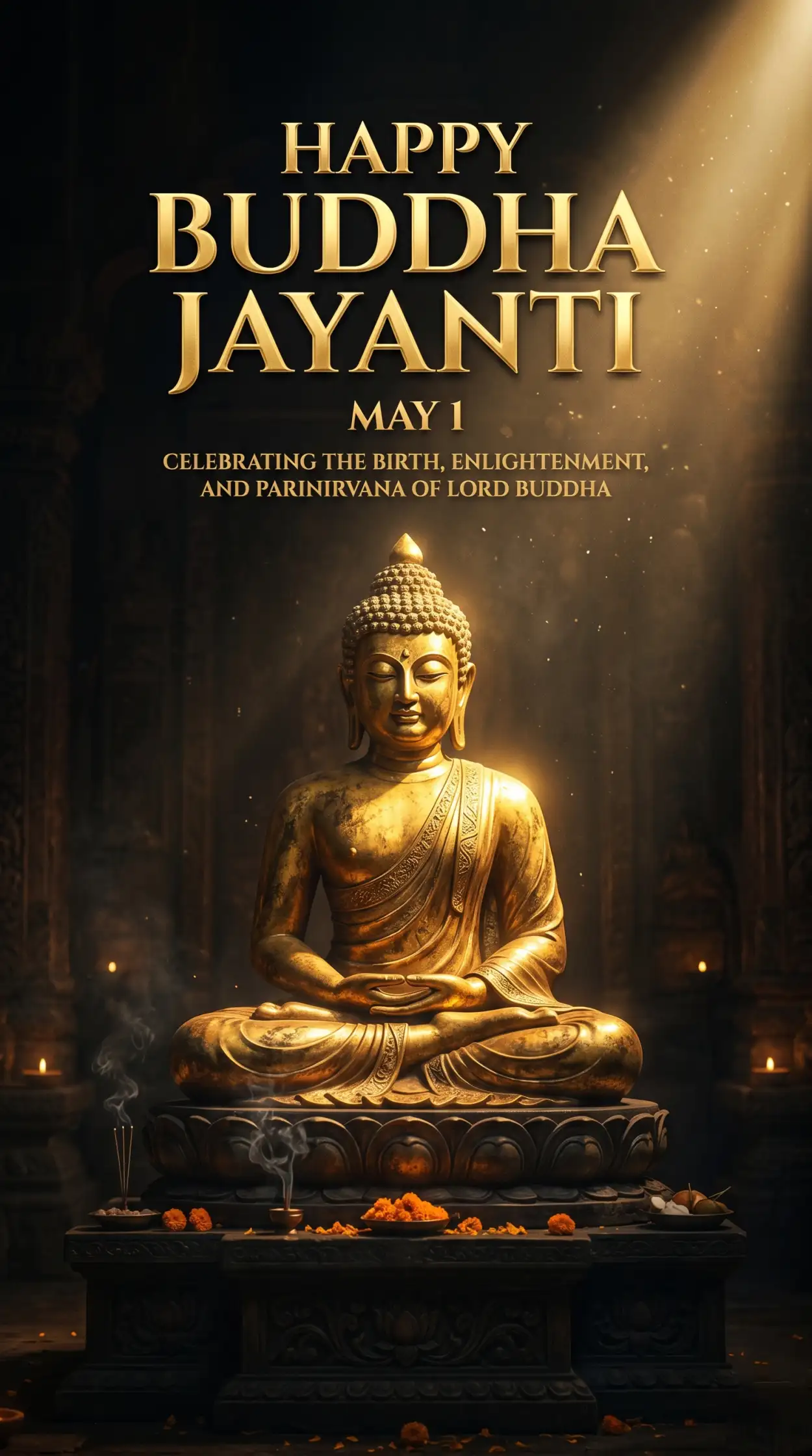 Free Download Buddha Jayanti 2026 Flyer Design Ideas - High Quality Happy Buddha Jayanti 2026 Wishes Image