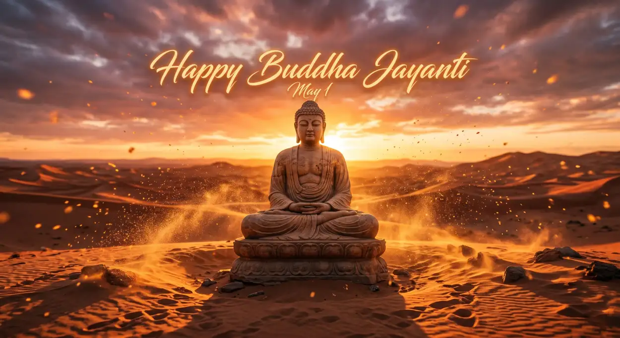 Free Download Buddha Jayanti 2026 Inspirational Thoughts - High Quality Happy Buddha Jayanti 2026 Wishes Image