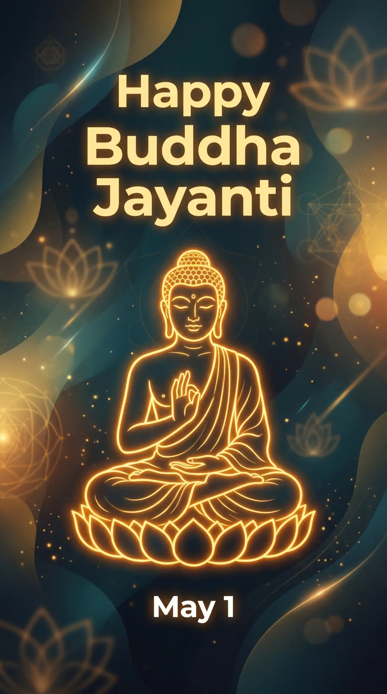 Free Download Buddha Jayanti 2026 Modern Poster Design - High Quality Happy Buddha Jayanti 2026 Wishes Image
