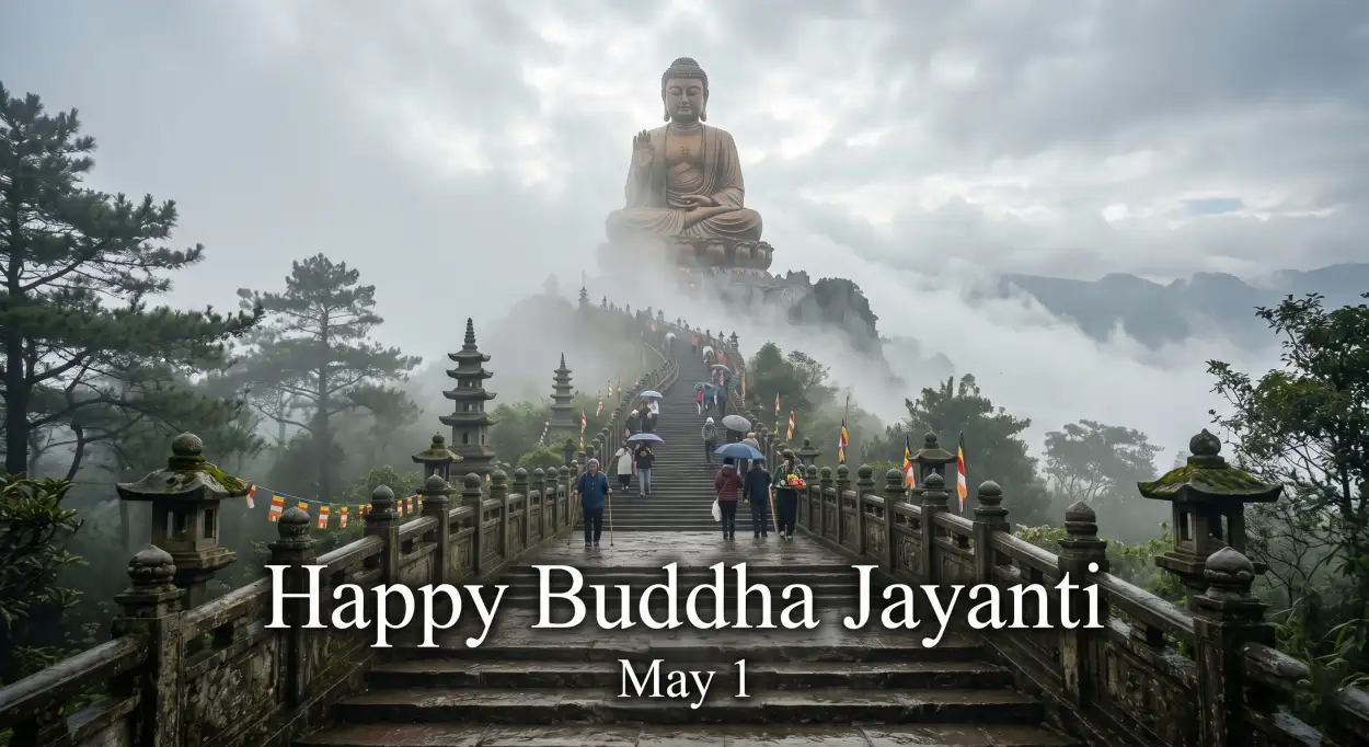 Free Download Buddha Jayanti 2026 Peaceful Scenery Images - High Quality Happy Buddha Jayanti 2026 Wishes Image