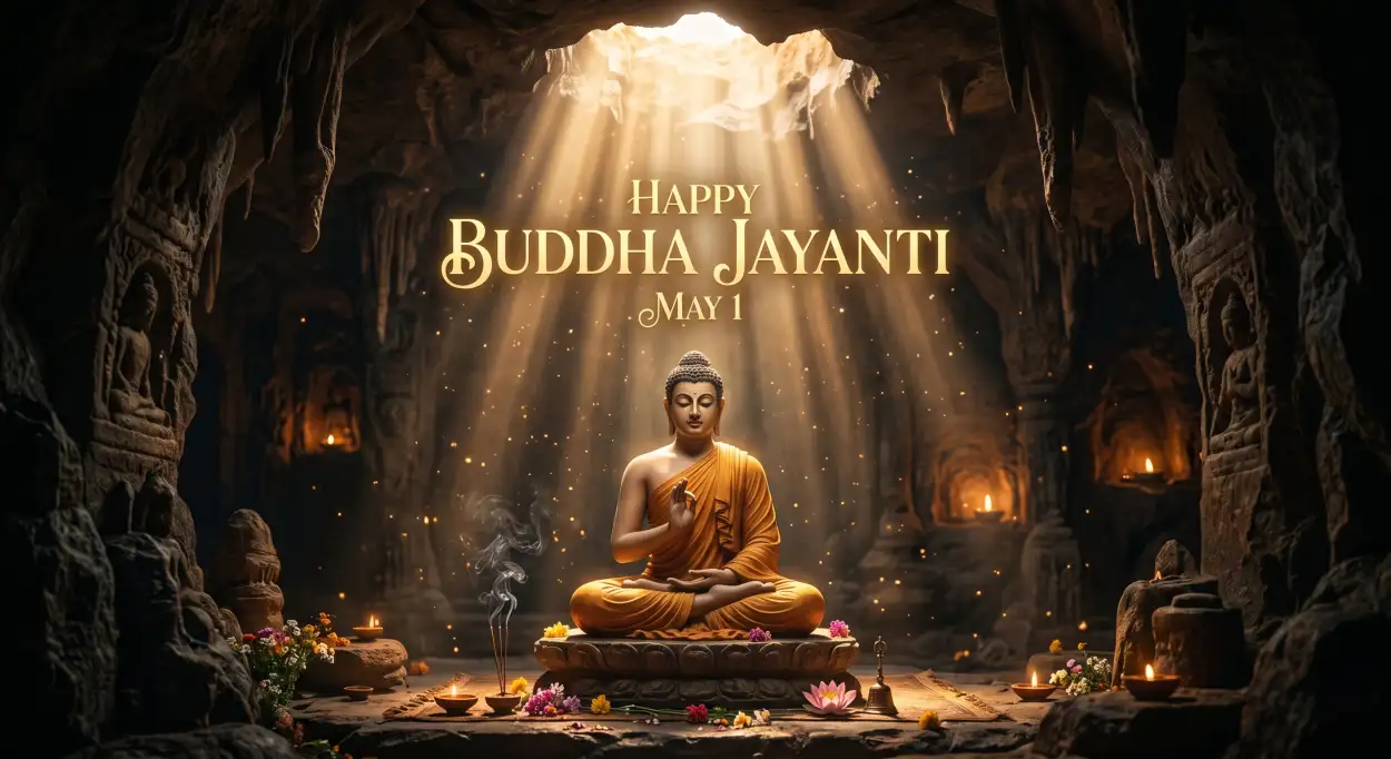 Free Download Buddha Jayanti 2026 Social Media Templates - High Quality Happy Buddha Jayanti 2026 Wishes Image
