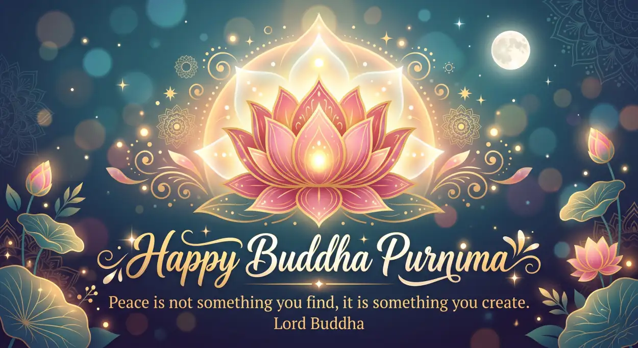 Free Download Buddha Purnima 2026 Best Quotes Images Free - High Quality Happy Buddha Purnima Wishes 2026 Image