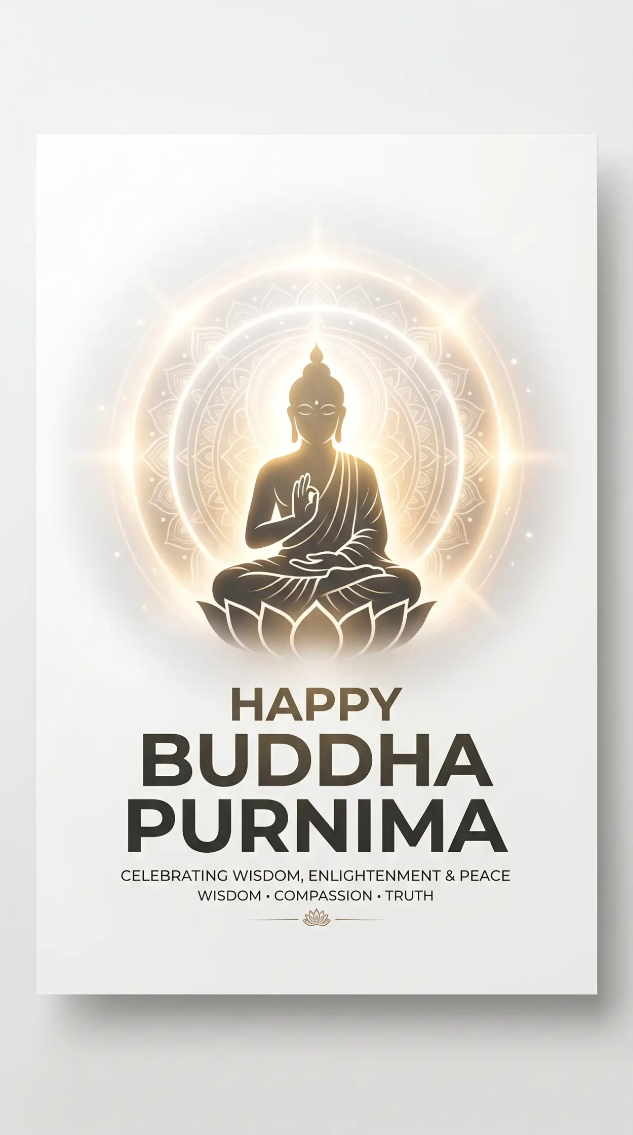 Free Download Buddha Purnima 2026 Festival Wishes Png Images - High Quality Happy Buddha Purnima Wishes 2026 Transparent PNG