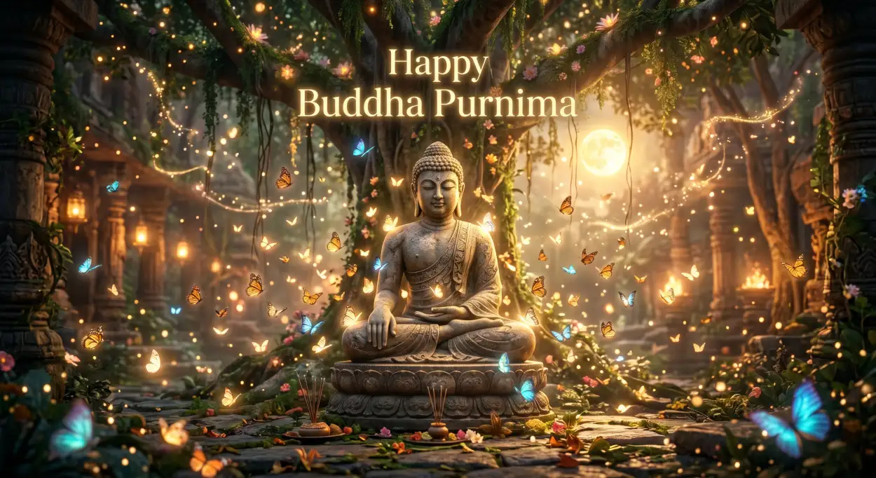 Free Download Buddha Purnima 2026 Hd Background Images - High Quality Happy Buddha Purnima Wishes 2026 Background Image
