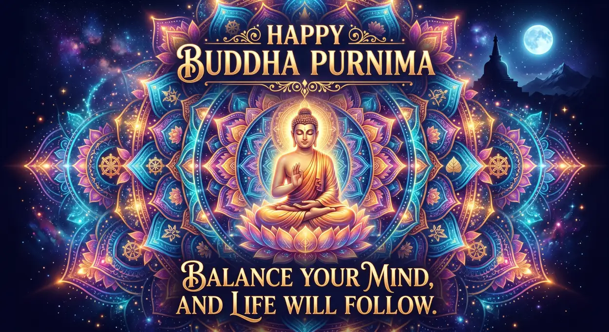 Free Download Buddha Purnima 2026 Motivational Quotes Images - High Quality Happy Buddha Purnima Wishes 2026 Image