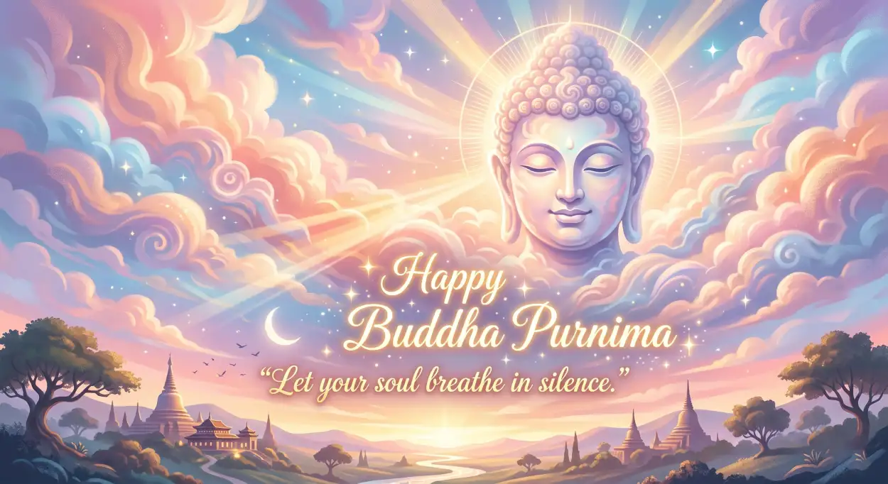 Free Download Buddha Purnima 2026 Peace Message Images - High Quality Happy Buddha Purnima Wishes 2026 Image
