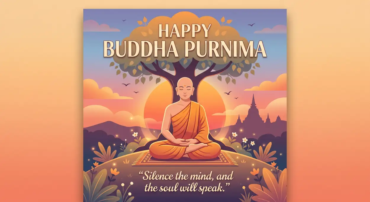 Free Download Buddha Purnima 2026 Professional Greeting Messages - High Quality Happy Buddha Purnima Wishes 2026 Image