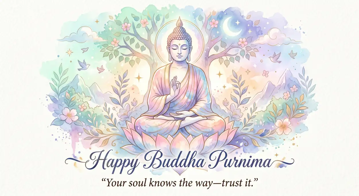 Free Download Buddha Purnima 2026 Quotes For Inner Peace - High Quality Happy Buddha Purnima Wishes 2026 Image