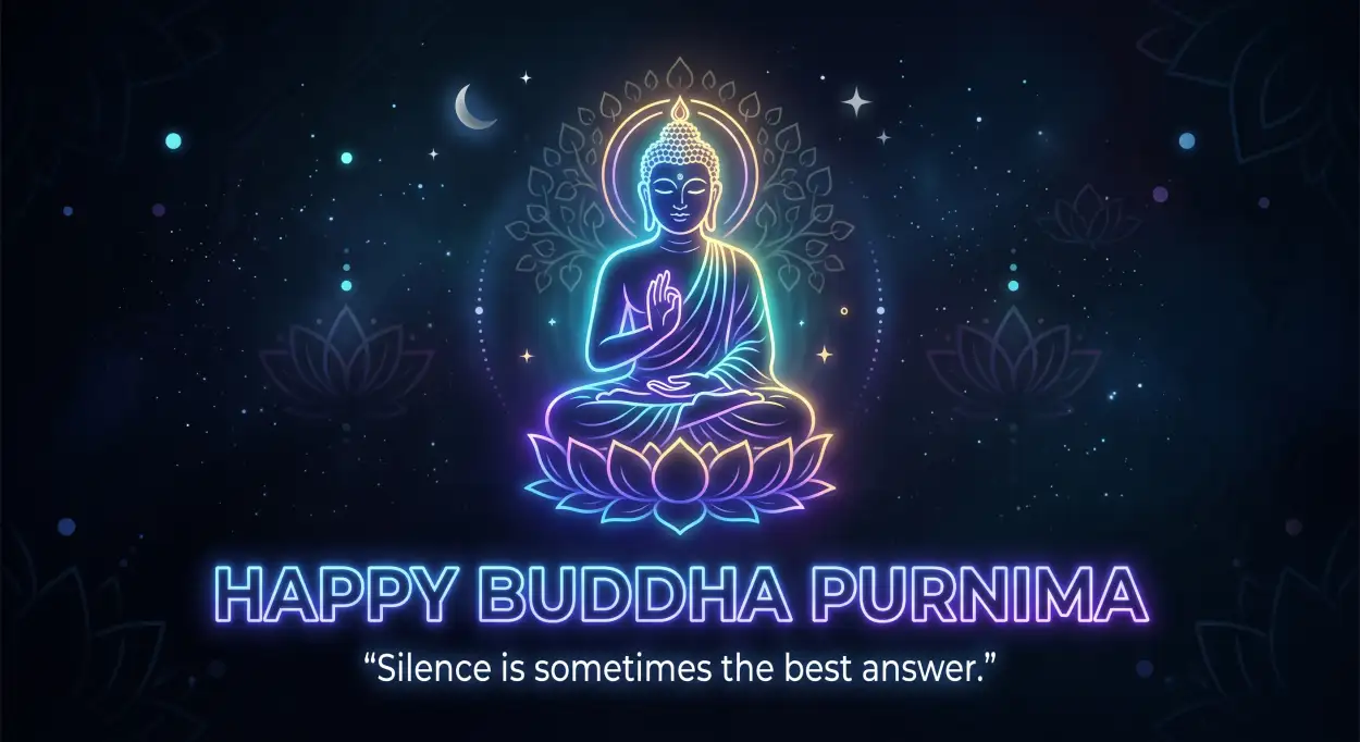 Free Download Buddha Purnima 2026 Spiritual Quotes Wallpaper - High Quality Happy Buddha Purnima Wishes 2026 Image