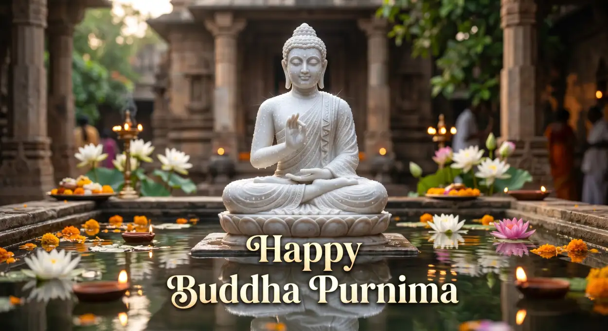 Free Download Buddha Purnima Wishes In Hindi 2026 Images - High Quality Happy Buddha Purnima Wishes 2026 Image