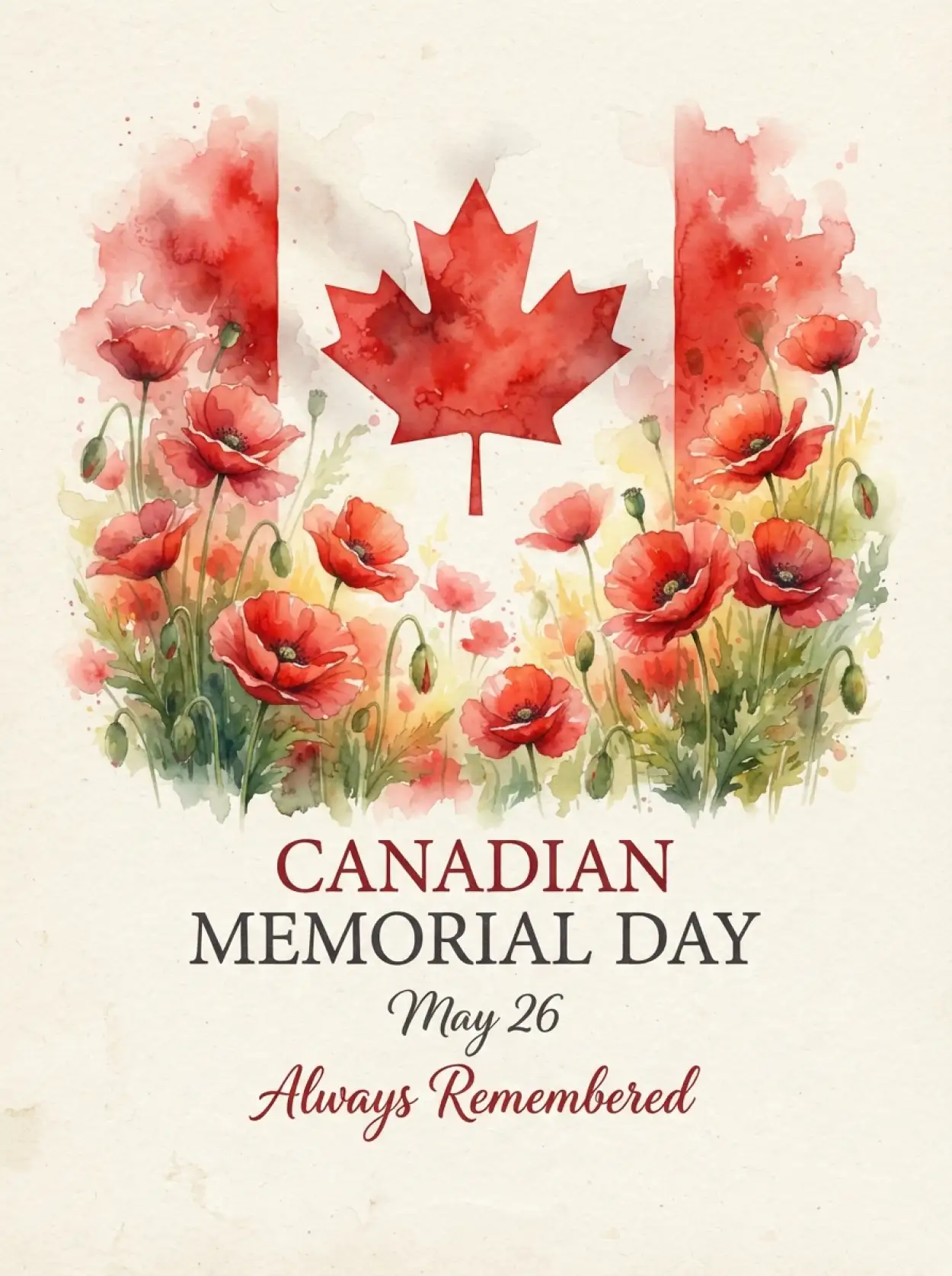 Free Download Canadian Memorial Day Printable Poster - High Quality Canadian Memorial Day Image