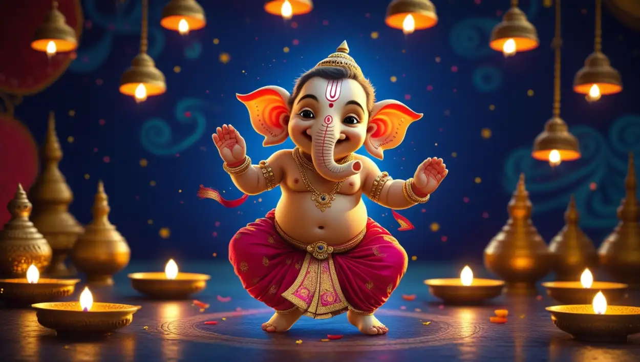 cartoon baby Ganesha PNG clipart