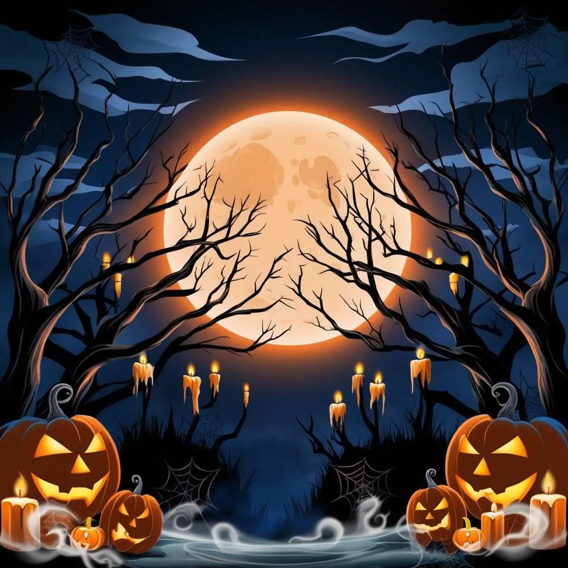 Free Download Cartoon Halloween Background For Children’s Parties - High Quality Halloween Background Background