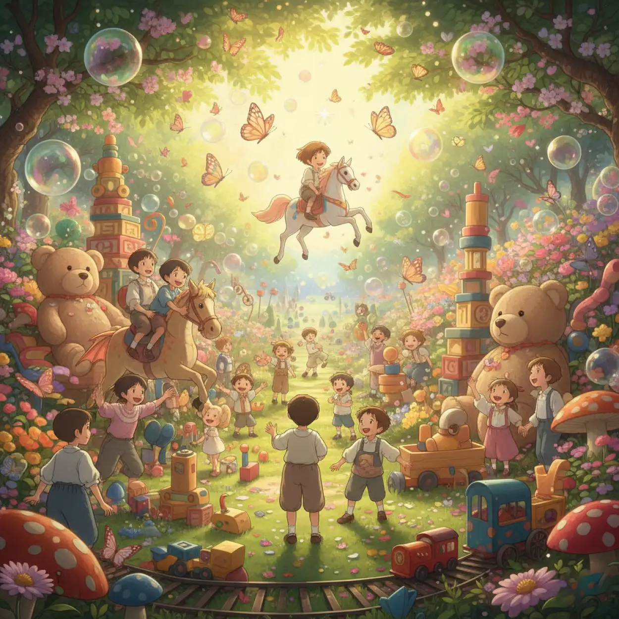 cartoon school children day event background