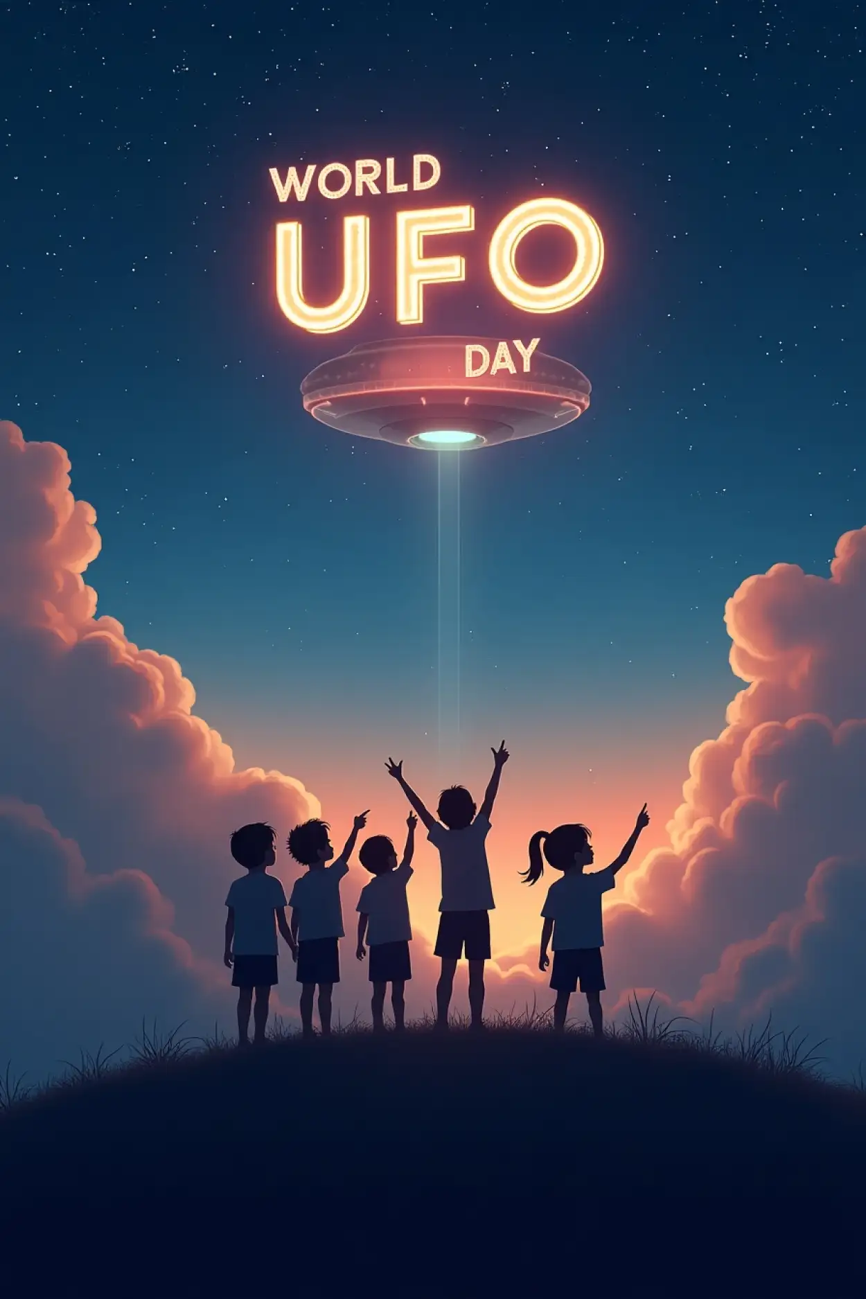 Free Download Cartoon Ufo Image For Kids 2025 - High Quality Orld UFO Day 2025 Background
