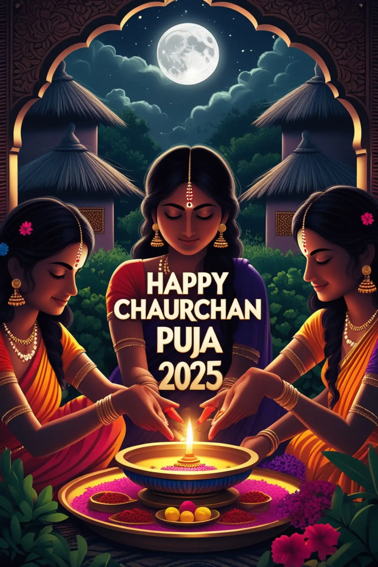 Chaurchan Puja 2025 chandra dev images