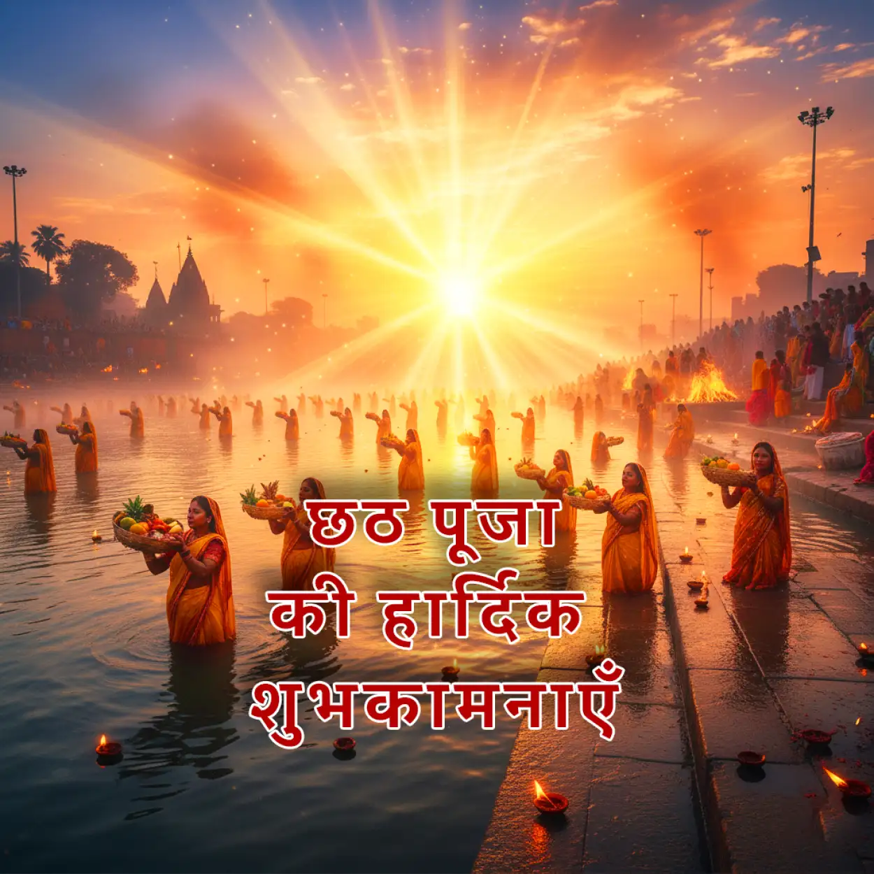 Free Download Chhath Puja Ke Liye Beautiful Status In Hindi - High Quality Happy Chhath Puja Hindi Background