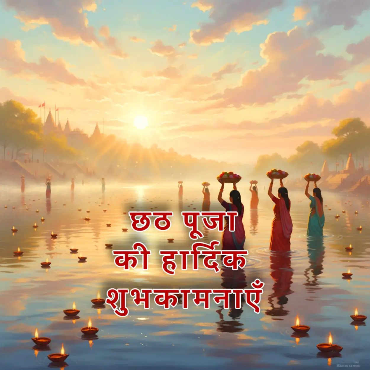 Free Download Chhath Puja Par Maa Surya Ko Arghya Message Hindi Me - High Quality Happy Chhath Puja Hindi Background
