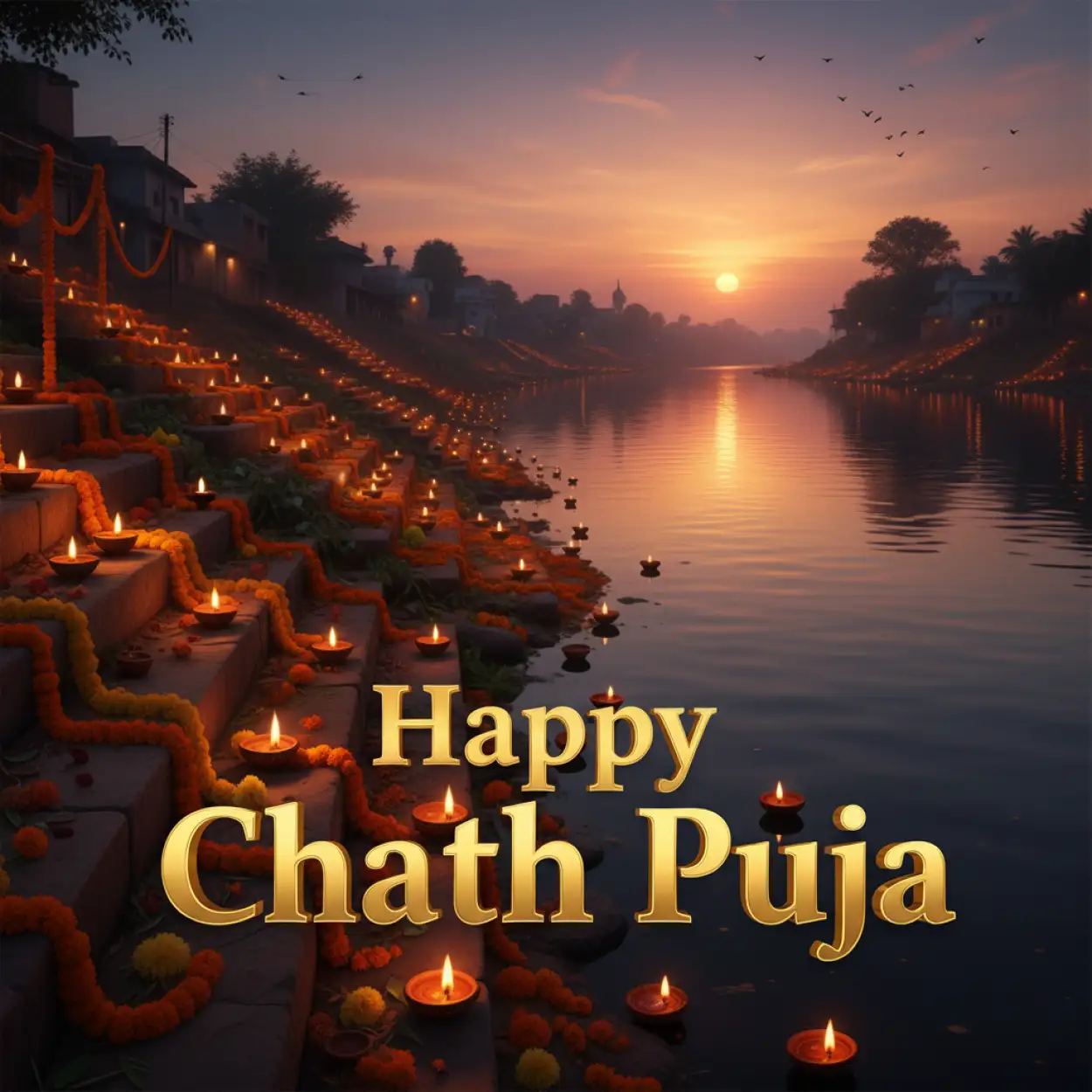 Free Download Chhath Puja Par Shubh Sandesh - High Quality Happy Chhath Puja Wishes Background