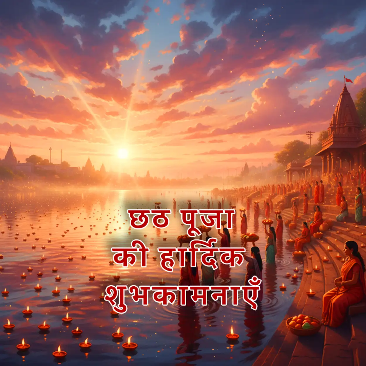 Free Download Chhath Puja Poster Design Text In Hindi - High Quality Happy Chhath Puja Hindi Background