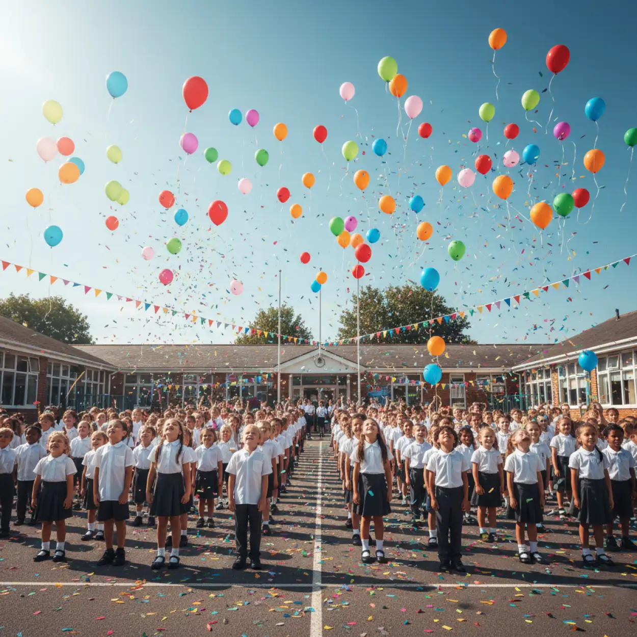 childrens day background with children silhouette