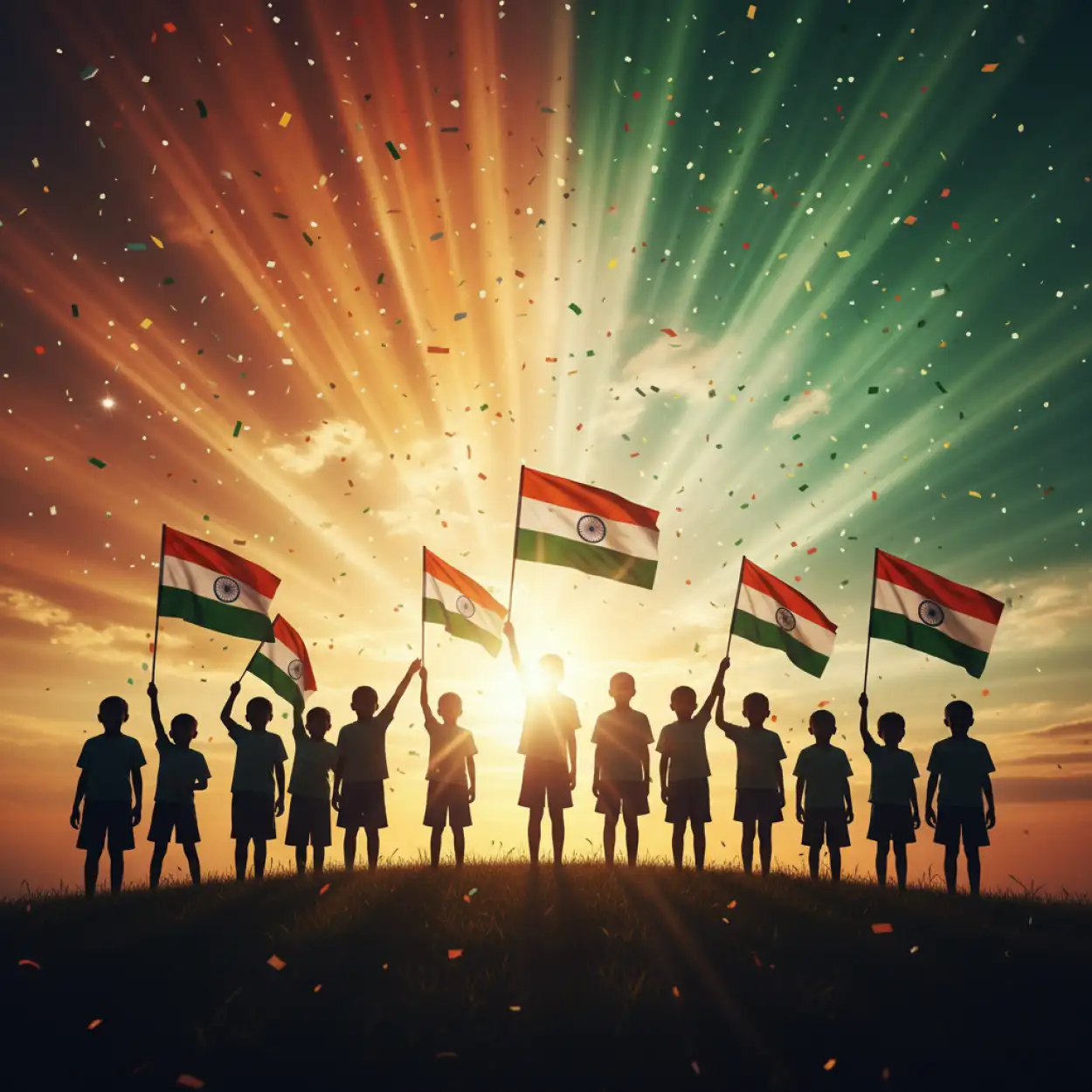 childrens day background with tricolor theme