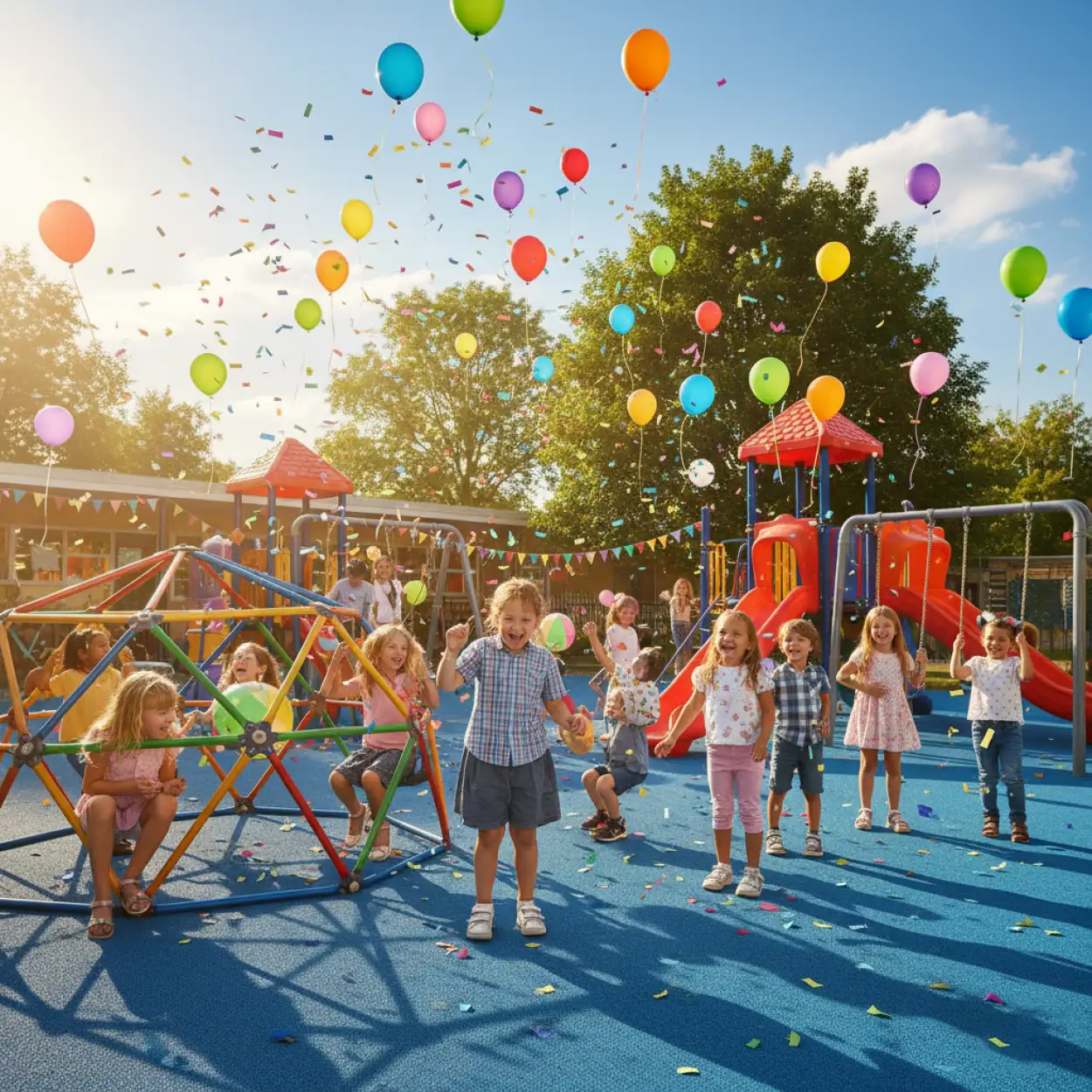 childrens day hd background with confetti
