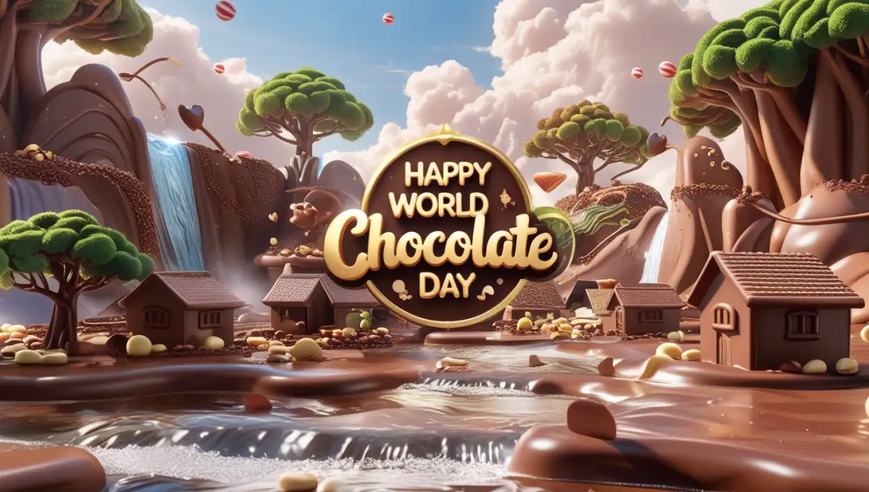 Free Download Chocolate Day Cartoon Image For Kids - High Quality Happy World Chocolate Day Background