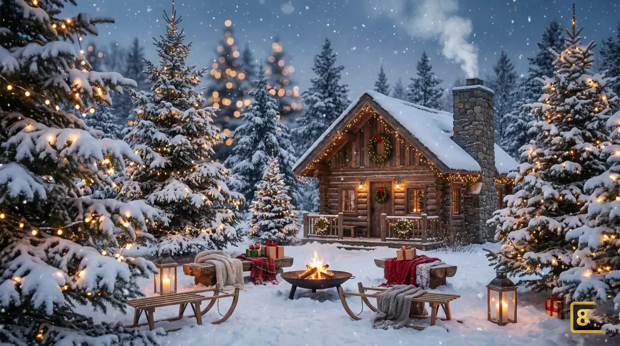 christmas background hd with snow