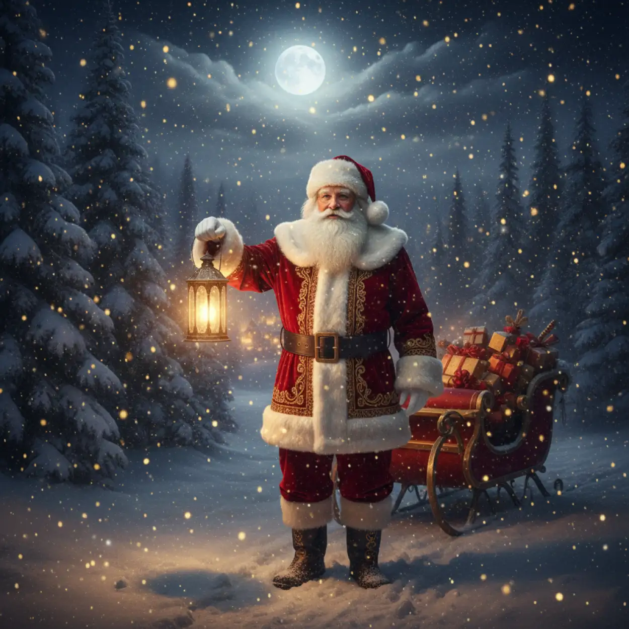 christmas background with santa claus for facebook post