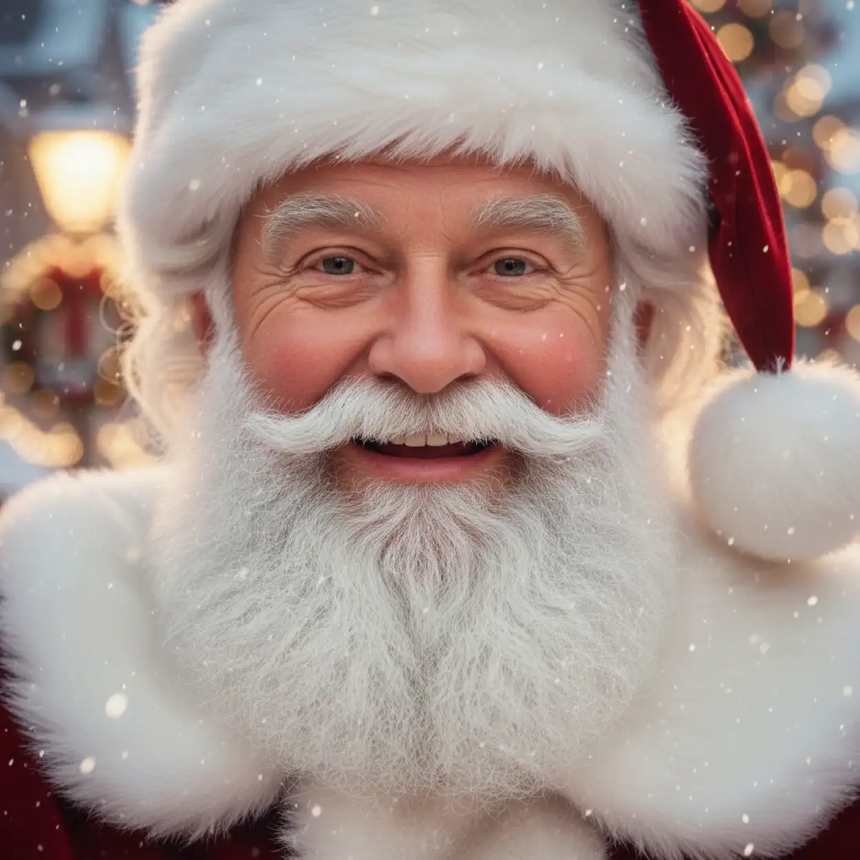 christmas background with santa claus for greeting card
