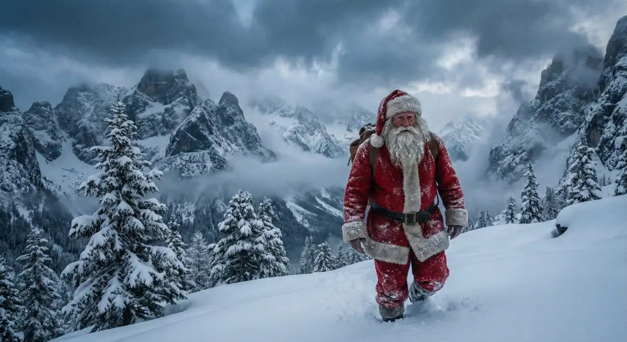 christmas background with santa claus luxury theme