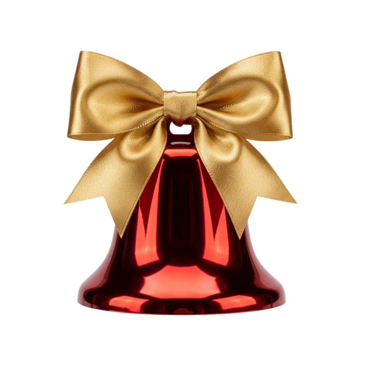 Free Download Christmas Bells Png Gold And Red Theme - High Quality Christmas Bells Png PNG Image