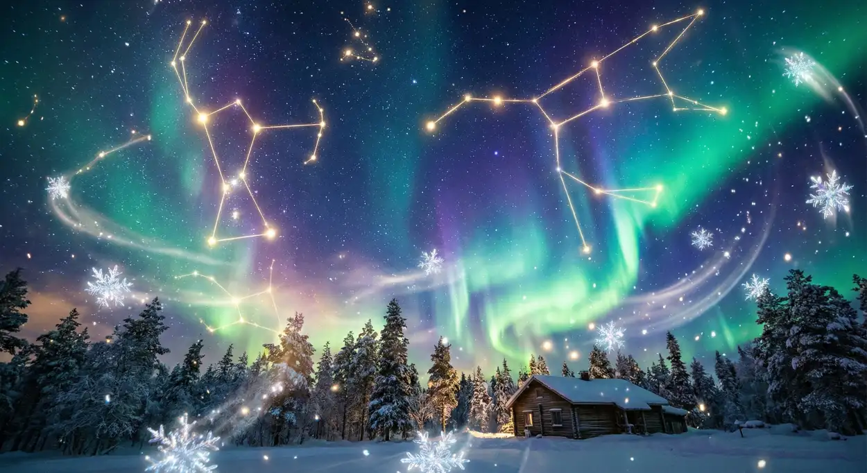 Free Download Christmas Festive Night Sky Background - High Quality Christmas Background Background