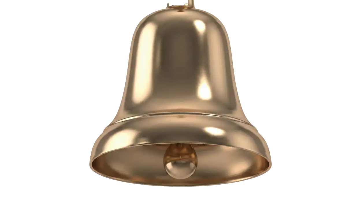 christmas jingle bell png isolated white background