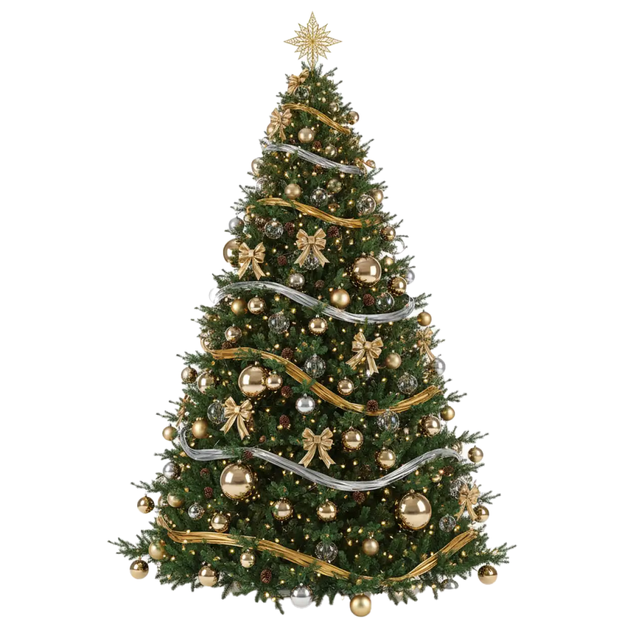 Christmas tree PNG for greeting cards