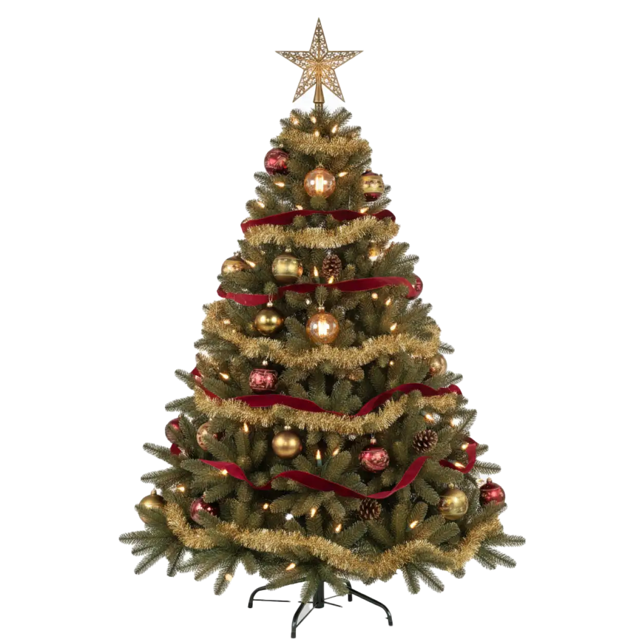 Christmas tree PNG green classic style
