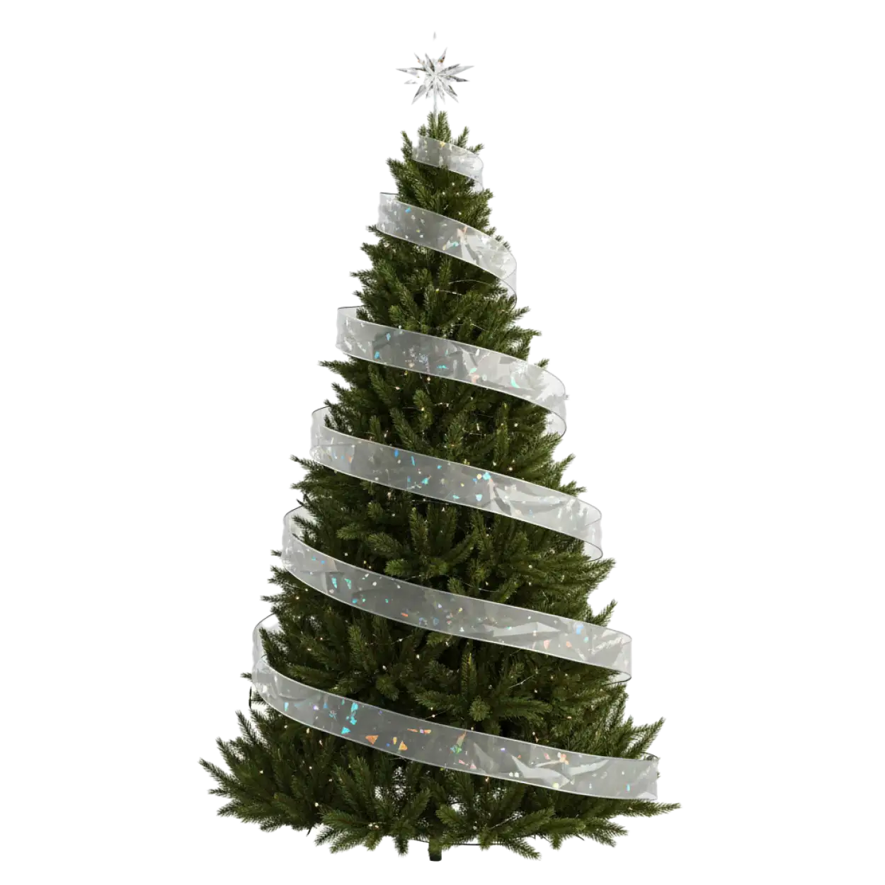 Christmas tree PNG isolated on white
