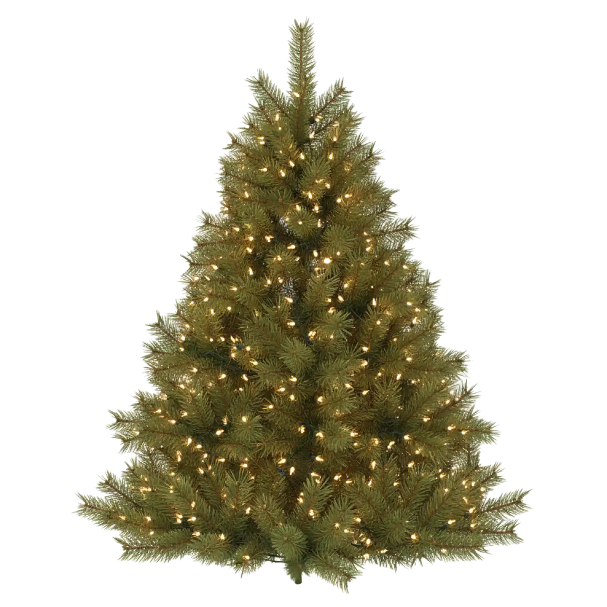 Christmas tree PNG with fairy lights