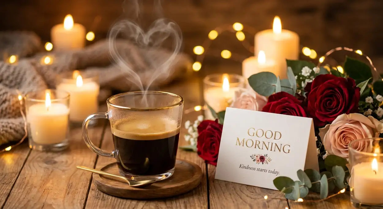 Free Download Coffee Good Morning Rose Background - High Quality Good Morning Coffee Background Image