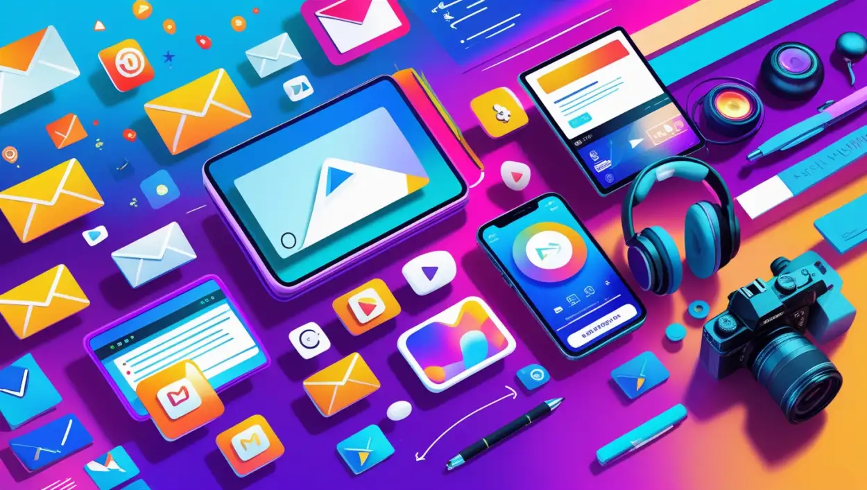 colorful digital marketing background image
