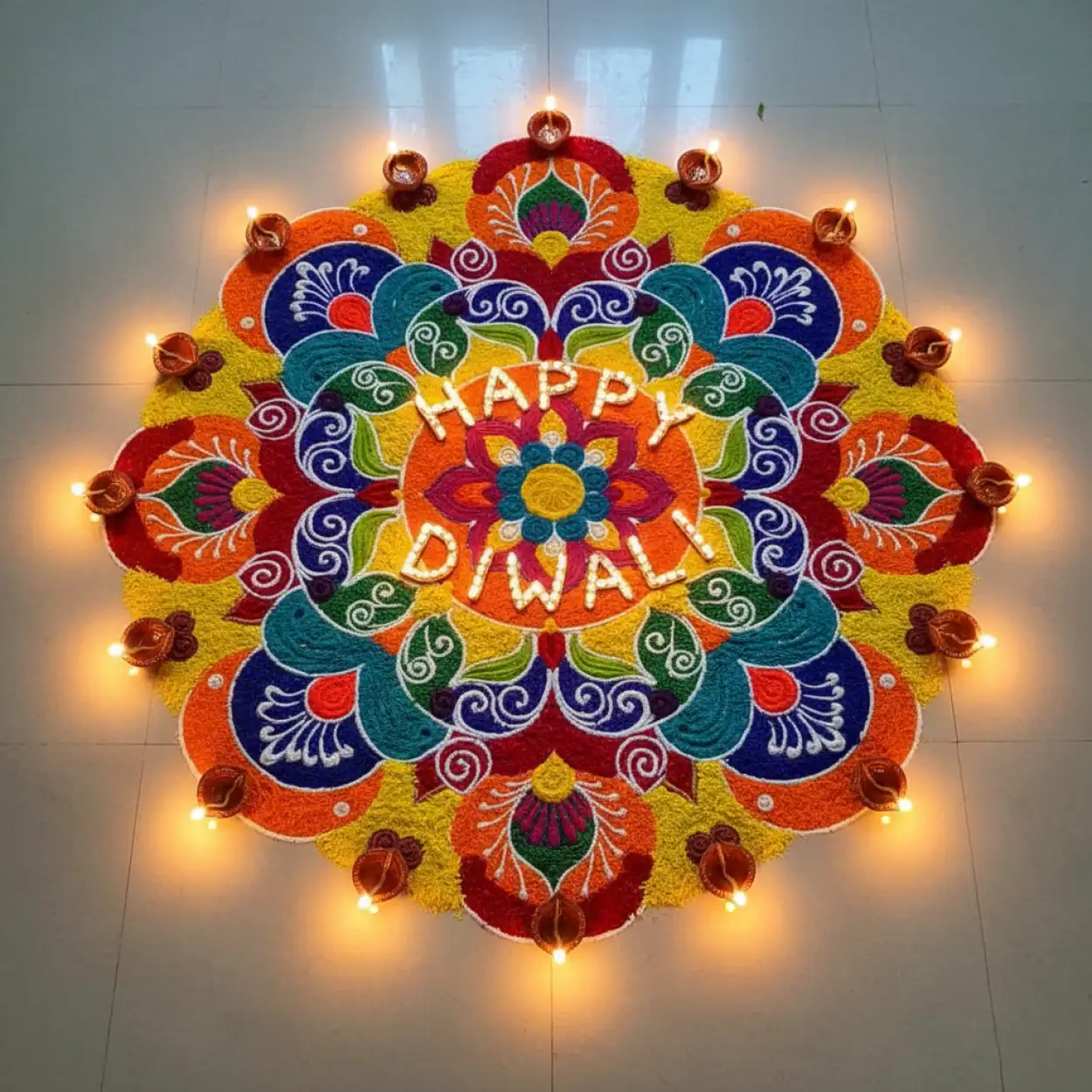 colorful happy diwali wishes photo for instagram reels and stories